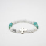 Victory Collection: White howlite+ Turquoise bracelet