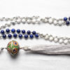 White howlite/Lapis Lazuli/Moroccan Necklace