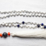Lapis Lazuli/Coral/White howlite necklace