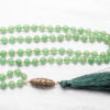 brass filigree/ green aventurine