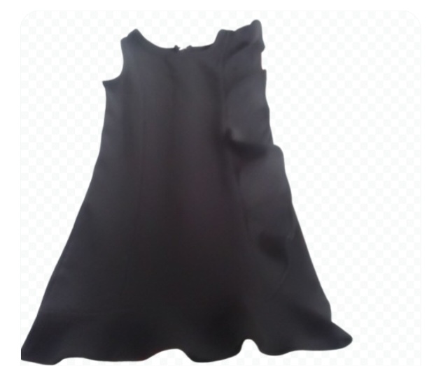Girls’ Formal Black Dress with Frills - Elegant Kids’ Party & Special Occasion Wear - Size 6