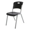 Lifetime Products Black Stacking Chair 35 cm x 45.5 cm x 60 cm - 13" x 17.9" x 23"