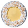 Lemon Pie Covered with Vanilla Glaze Freshly Baked