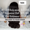 Bodywave Straight Brazilian Hair - 13x4 Lace Front Wigs, 24” 22” 18” - Choose any length for a reduced price